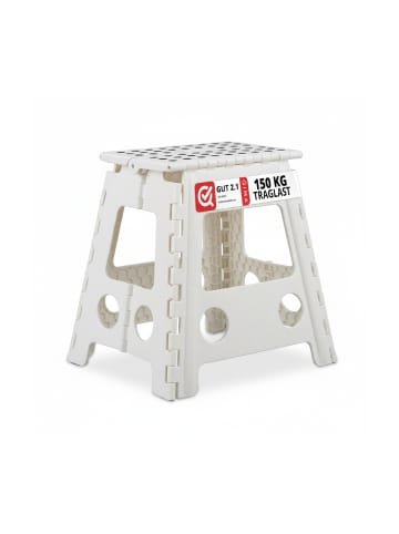relaxdays 10 x Klapphocker in Weiß - (B)39 x (H)39 cm x (T)32 cm