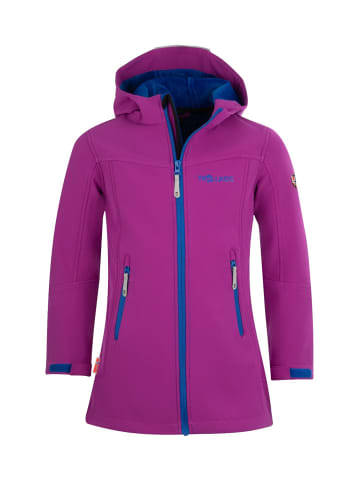 Trollkids Softshell Mantel "Lillesand" in Fuchsia / Blau