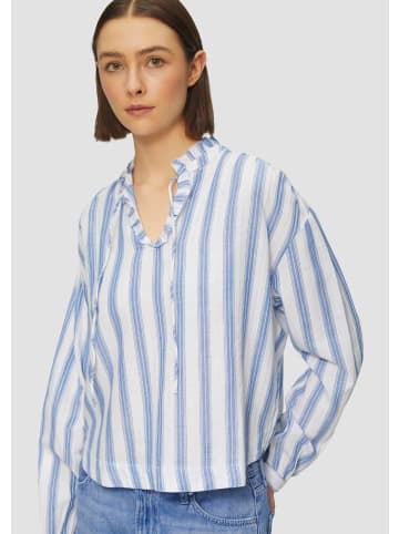 s.Oliver Bluse langarm in Blau-weiß