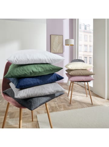 Erwin Müller Jacquard, Baumwollmischung Kissenhülle Cadiz in weiß