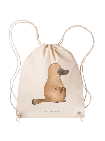 Mr. & Mrs. Panda gymnastiktasche Schnabeltier Mut ohne Spruch in Creme