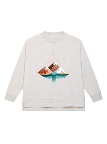 wat? Apparel Sweatshirt Sunrise & Lake in Cream Heather Grey