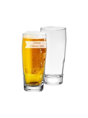 VAN WELL 120er Set Willi Becher geeicht 0,2 l in transparent