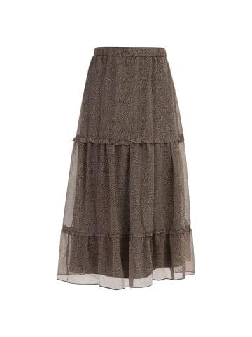 DreiMaster Vintage Damen Maxirock in Oliv Wollweiss
