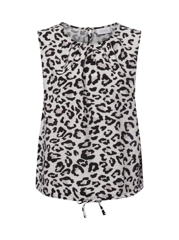 comma Blusenshirt in hellgrau schwarz - 0001