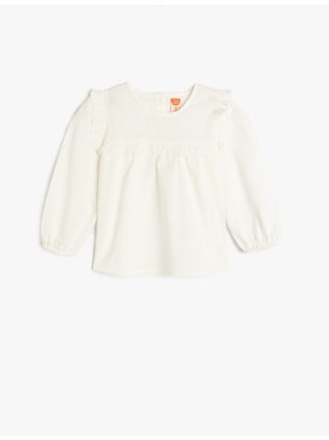 KOTON BLUSE LS in Ekru