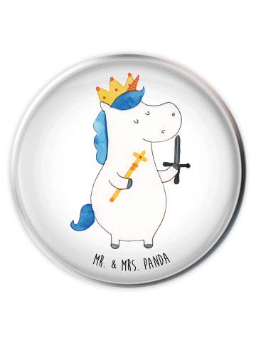 Mr. & Mrs. Panda Waschbecken Ablaufstopfen Einhorn König mit Sch... in Weiß
