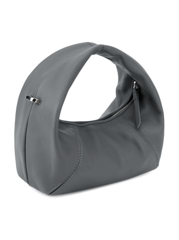 Les Visionnaires Greta Schultertasche Leder 20 cm titanium grey
