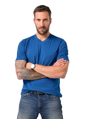 JP1880 Kurzarm T-Shirt in jeans blau