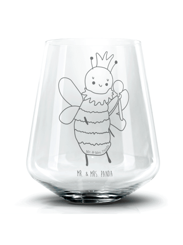 Mr. & Mrs. Panda Blümchentail Glas Biene König ohne Spruch in Transparent