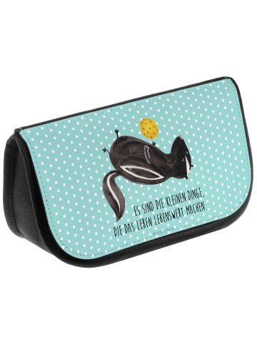 Mr. & Mrs. Panda Waschtasche Stinktier Ball mit Spruch in Türkis Pastell