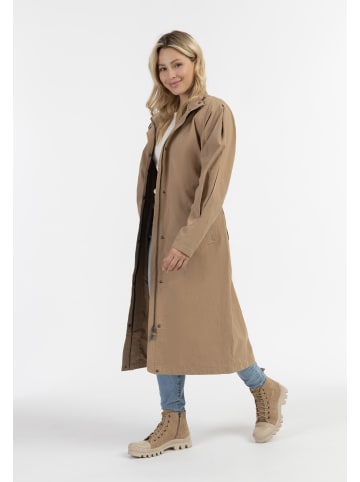 DreiMaster Damen Leichter Baumwollmantel in Dunkelbeige