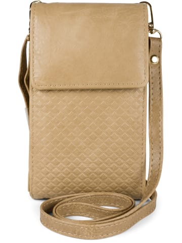 styleBREAKER Handy Umhängetasche in Beige