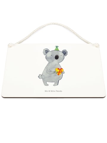 Mr. & Mrs. Panda Deko Schild Koala Geschenk ohne Spruch in Weiß