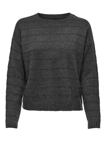ONLY Strickpullover in Dark Grey Melange
