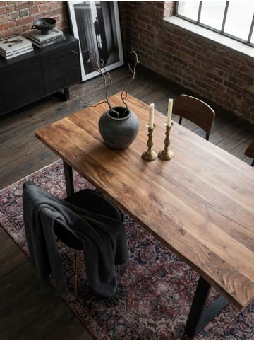 KADIMA DESIGN Esszimmertisch 160x80x76 cm Massivholz / Metall Esstisch