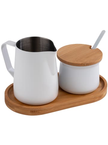 APS Milch- und Zuckerset in weiß, L: 19 cm, B: 10 cm, H: 10 cm, Ø 8 cm
