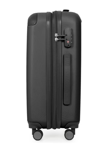 Hauptstadtkoffer Spree - Koffer Flugzeug Trolley Handgepäck Hartschale TSA 42L in Schwarz