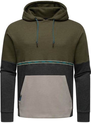 ragwear Hoodie Blocky Hoody in Dark Olive