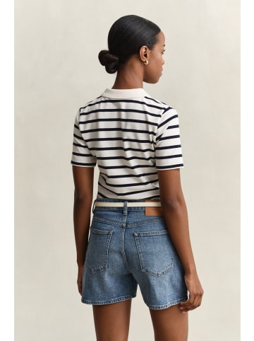 Gant Poloshirt in ecru marine - 0001