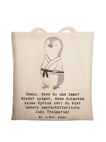 Mr. & Mrs. Panda Tragetasche Unerschütterliche Judo Trainerin mi... in Creme
