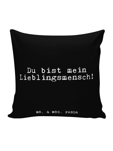 Mr. & Mrs. Panda Kissen 40x40 Du bist mein Lieblingsmensch! mit ... in Schwarz
