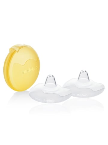 Medela Brusthütchen 2er Pack Contact mit Aufbewahrungsbox in weiss,gelb