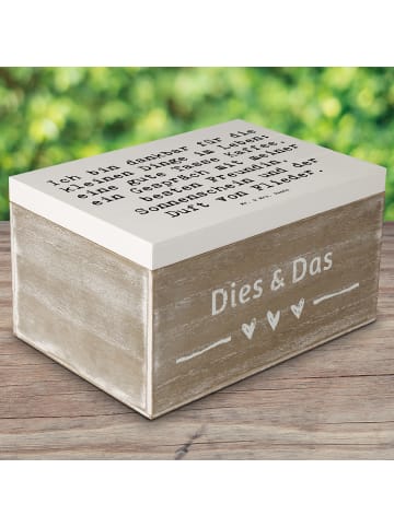 Mr. & Mrs. Panda Aufbewahrungsbox Holz Spruch Dankbarkeit für kl... in Weiß