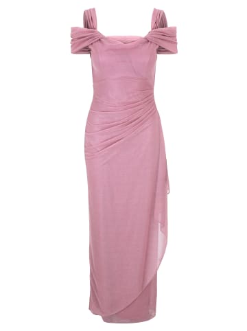 Vera Mont Abendkleid im Glitzer-Look in Rosé/Silver