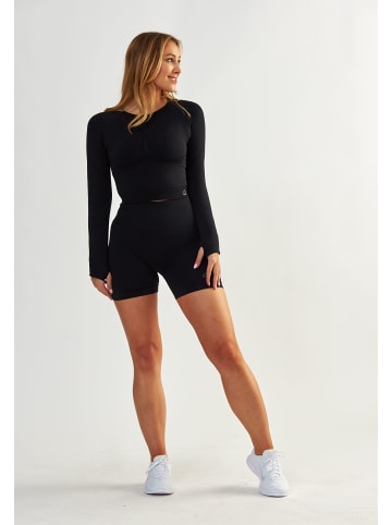 BeShaped Langarmshirt Power Up! in Black