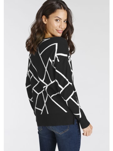 Laura Scott Jacquardpullover in schwarz-weiß
