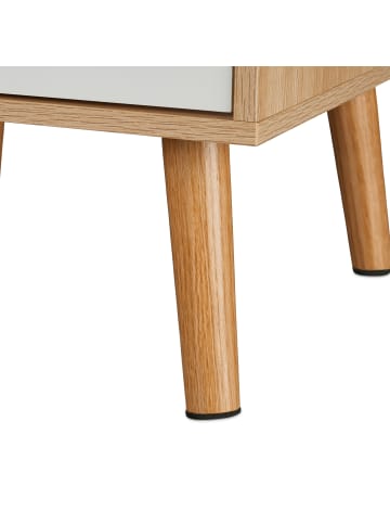 relaxdays Katzenschrank in Natur/ Weiß - (B)40 x (H)50 x (T)40 cm