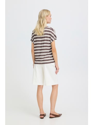 b. young Kurzarm-Bluse BYSIMOA Regular fit in FRENCH ROAST STRIPE