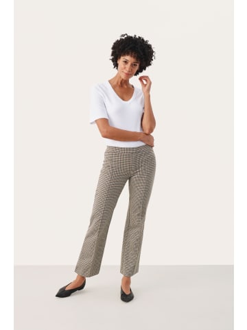 PART TWO Jerseyhose PontasPW Easy fit in Toasted Coconut Check
