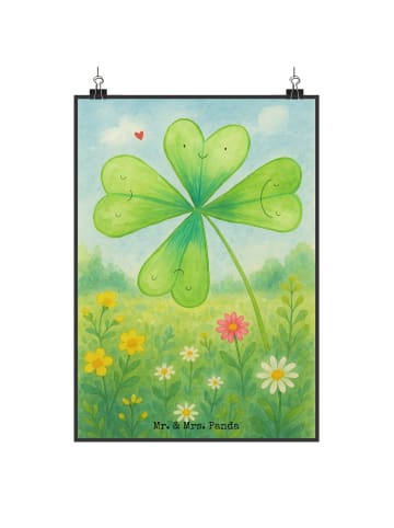 Mr. & Mrs. Panda wanddeko Blume Kleeblatt Design ohne Spruch in Weiß