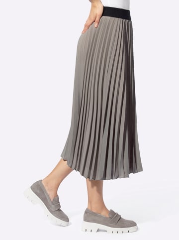 Heine Plissee-Rock in grau
