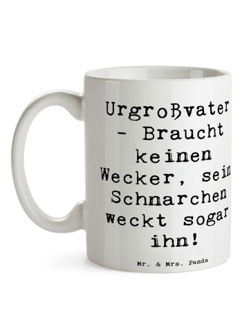 Mr. & Mrs. Panda Tasse Urgroßvater Schnarchen mit Spruch in Weiß
