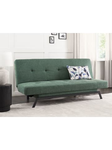 Beliani Schlafsofa LEEDS in Grün/Schwarz - (W) 188 x (H) 85 x (L) 93 cm