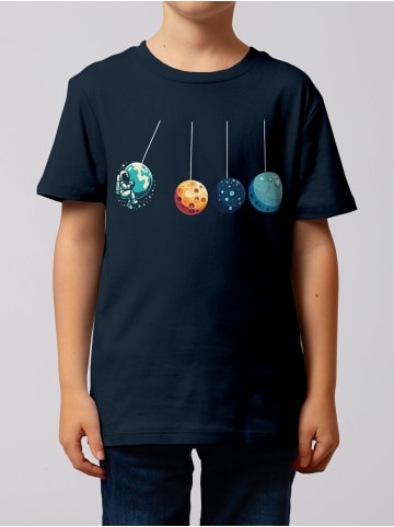 wat? Apparel T-Shirt Weltraumforscher in Dunkelblau