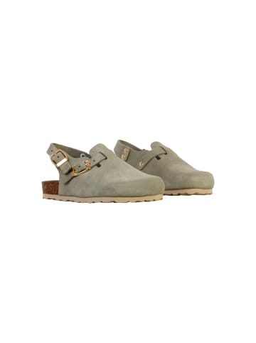 Divine Factory Kinder-Pantolette aus Leder Noga Boreali BS Edge Grün