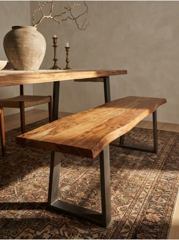 KADIMA DESIGN Esszimmerbank 120x40x45,5 cm Massivholz / Metall mit