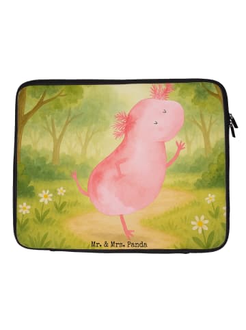 Mr. & Mrs. Panda Notebook Tasche Axolotl Tanzen Design ohne Spruch in Weiß