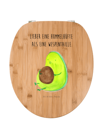 Mr. & Mrs. Panda Motiv WC Sitz Avocado Pfeifen mit Spruch in Braun