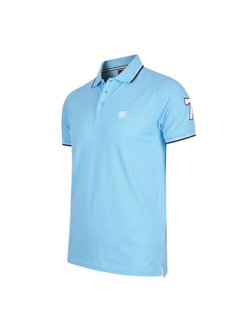 Cappuccino Italia Polo SS Applique Pique in Blau