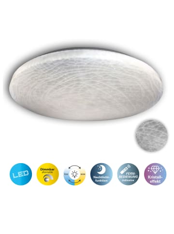 näve LED Deckenleuchte "POLARIS" in weiß - (L)48 cm x (B)48 cm x (H)6.5 cm - EEK E