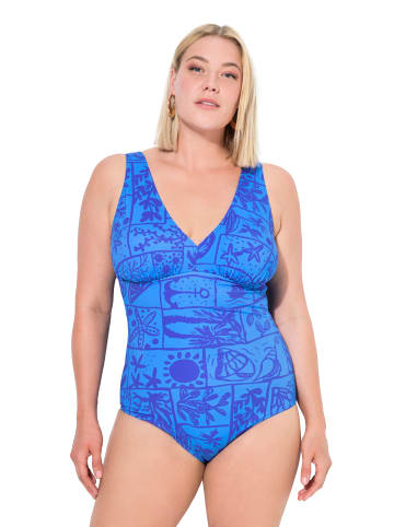 Ulla Popken Badeanzug in kornblumenblau