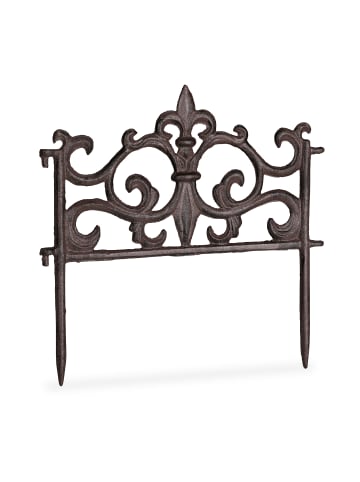 relaxdays 3x Beetzaun in Braun - 27x27 cm