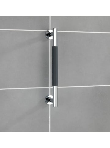 Wenko Secura Badezimmer-Handlauf, Edelstahl in Silbern, (B) 40,5 x (H) 5 x (L) 9 cm