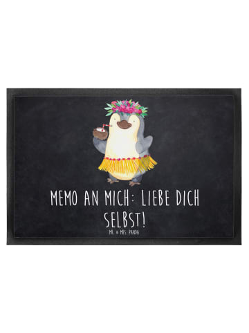 Mr. & Mrs. Panda Schmutzmatte Pinguin Kokosnuss mit Spruch in Kreidetafel