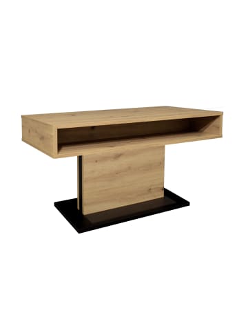 58 aufm Kessel COUCHTISCH Höhenverstellbar Else 2 110x59x60 Holzwerkstoff Asteiche